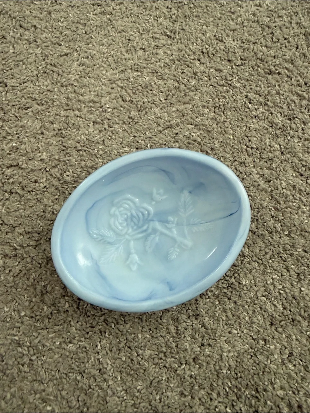Vintage Avon Blue Soap Jewelry Dish